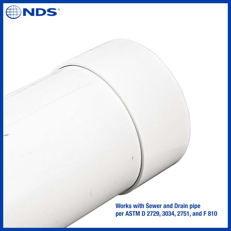 NDS 6P06 PVC S&D Cap, 6-Inch, Makes Solvent-Weld Connections, for Use with 6-Inch Sewer and Drain Pipe, White - Image 4
